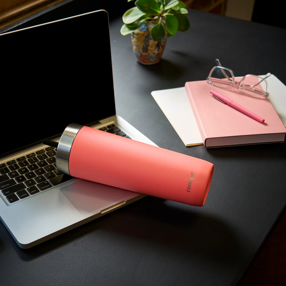 Contigo Láhev na pití Luxe Spillproof Tumb 720 ml korálová