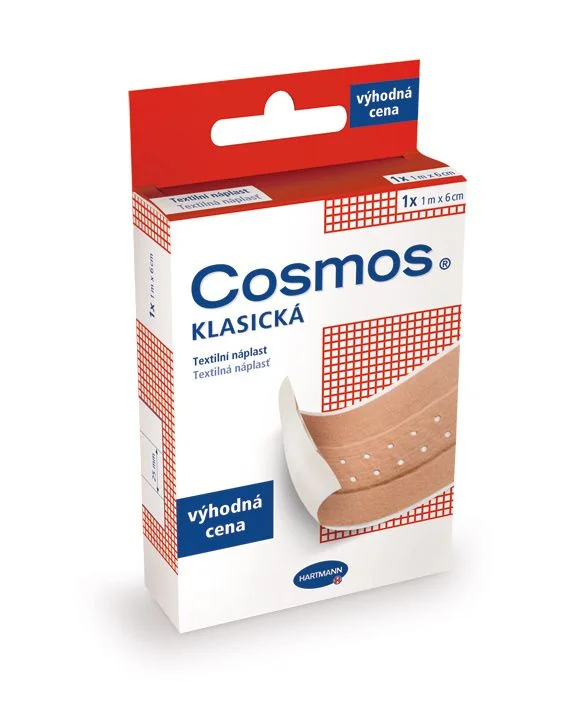 Cosmos Klasická textilní 1 m x 6 cm náplast 1 ks