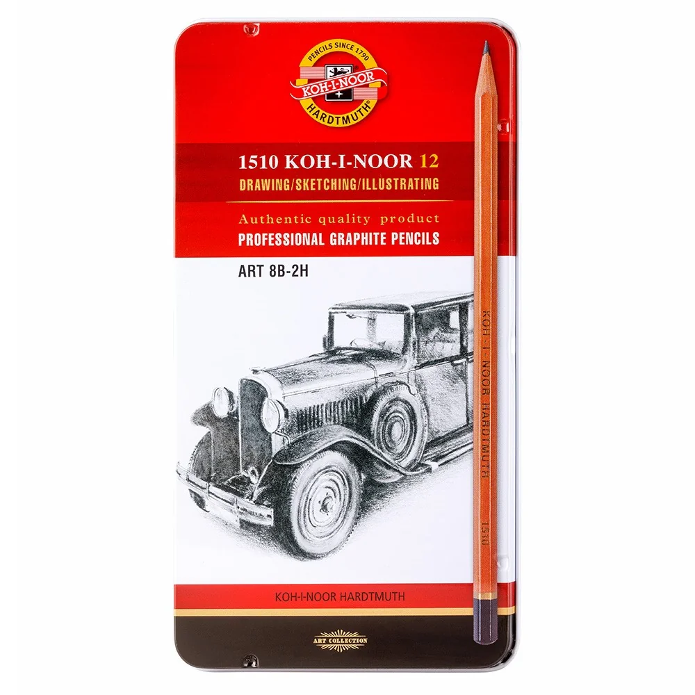 KOH-I-NOOR 1512/12 - souprava grafitových tužek 8B-2H - 12 ks 