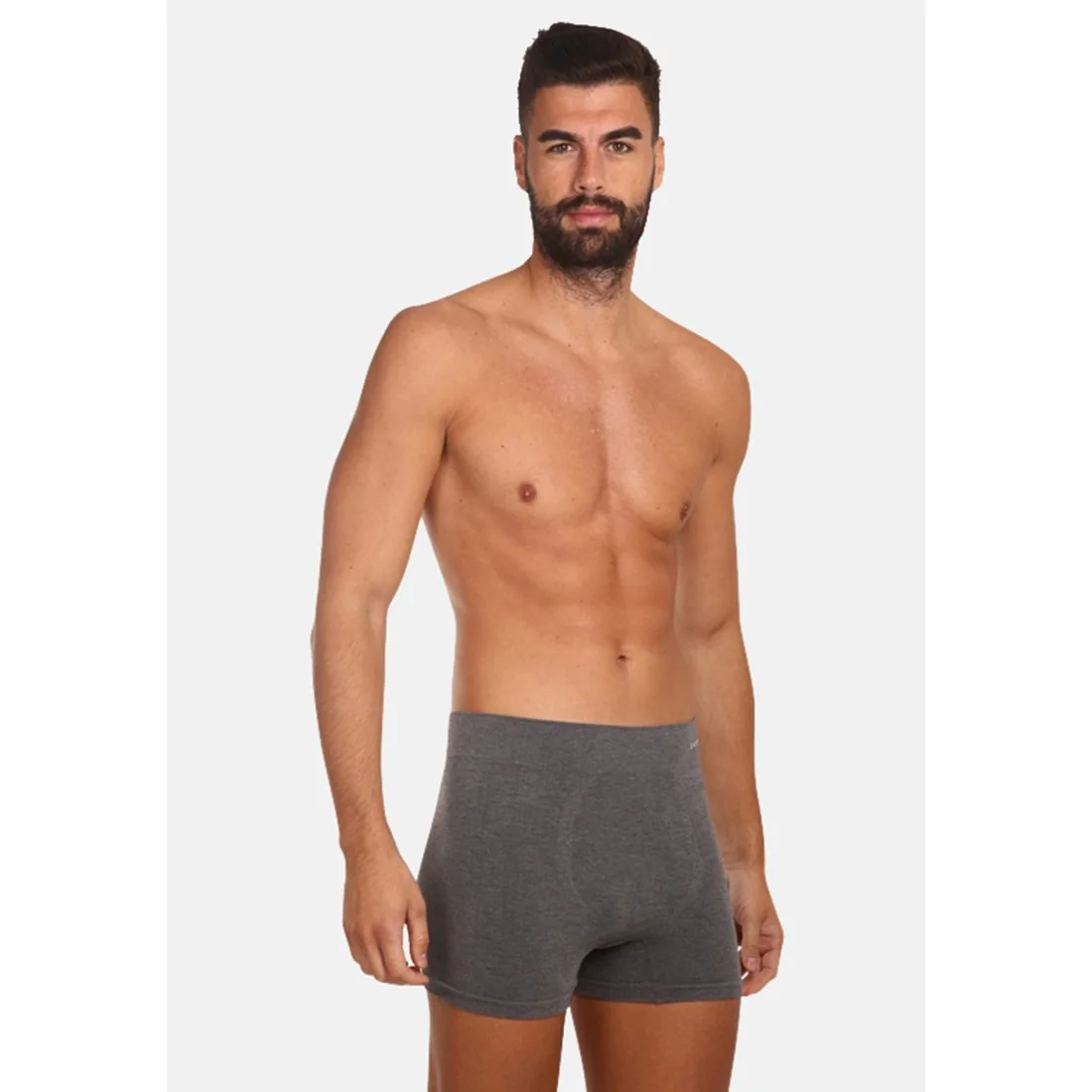 Gino Pánské boxerky bezešvé bambusové šedé (54005) L