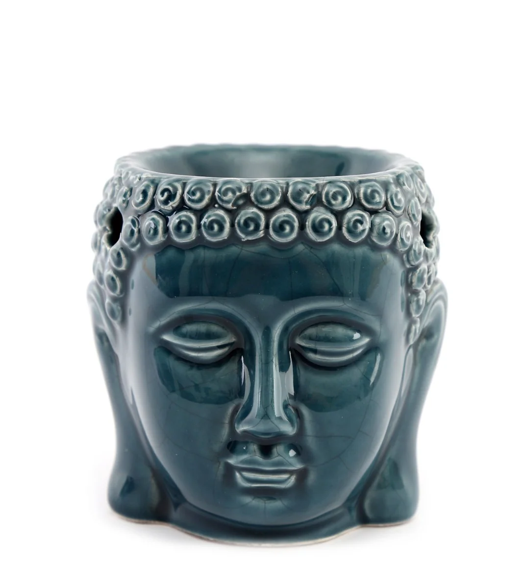 Sifcon Aromalampa na esenciální olej Buddha 10 cm modrozelená