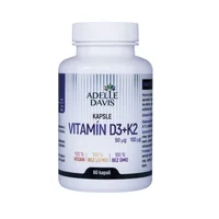 Adelle Davis Vitamín D3 50 mcg + K2 100 mcg