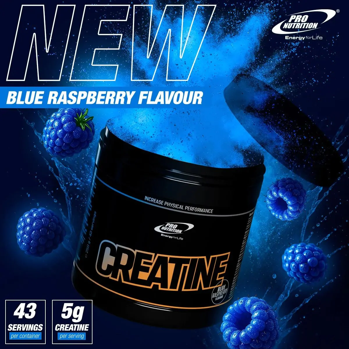 Pro Nutrition Creatine blue raspberry 250 g