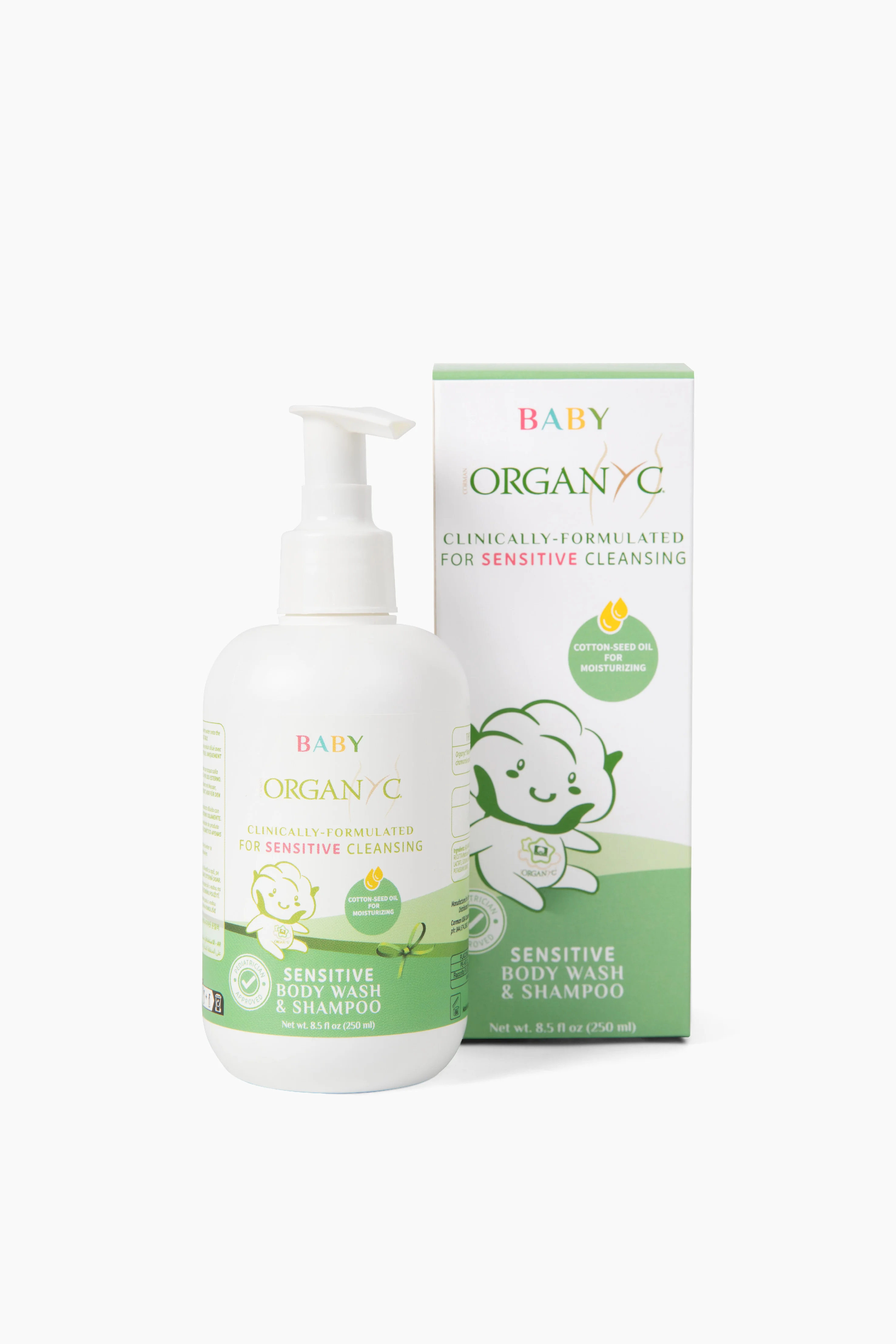 Organyc Bio dětský sprchový gel a šampon pro citlivou pokožku - 250 ml