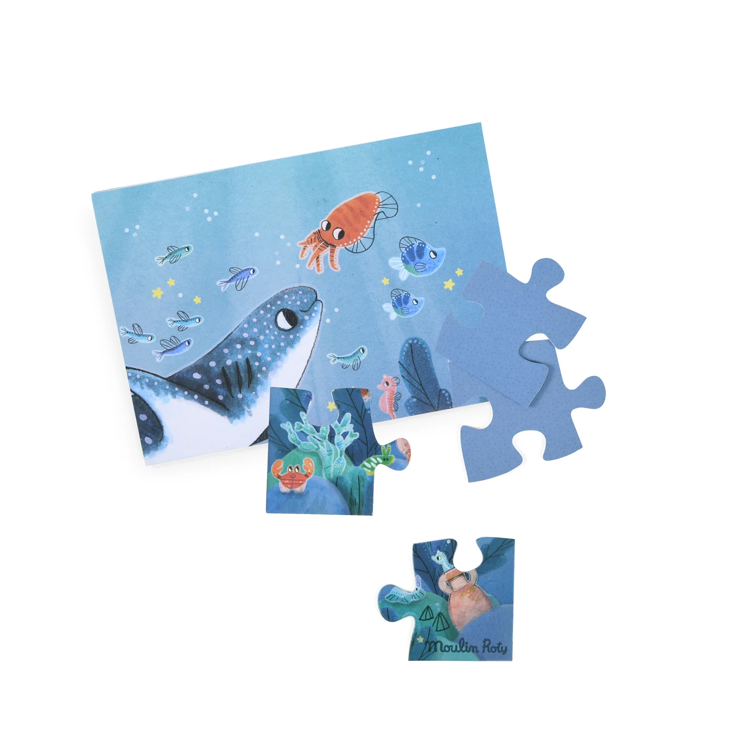 Moulin Roty Puzzle svítící ve tmě Pod mořem - 24 pcs