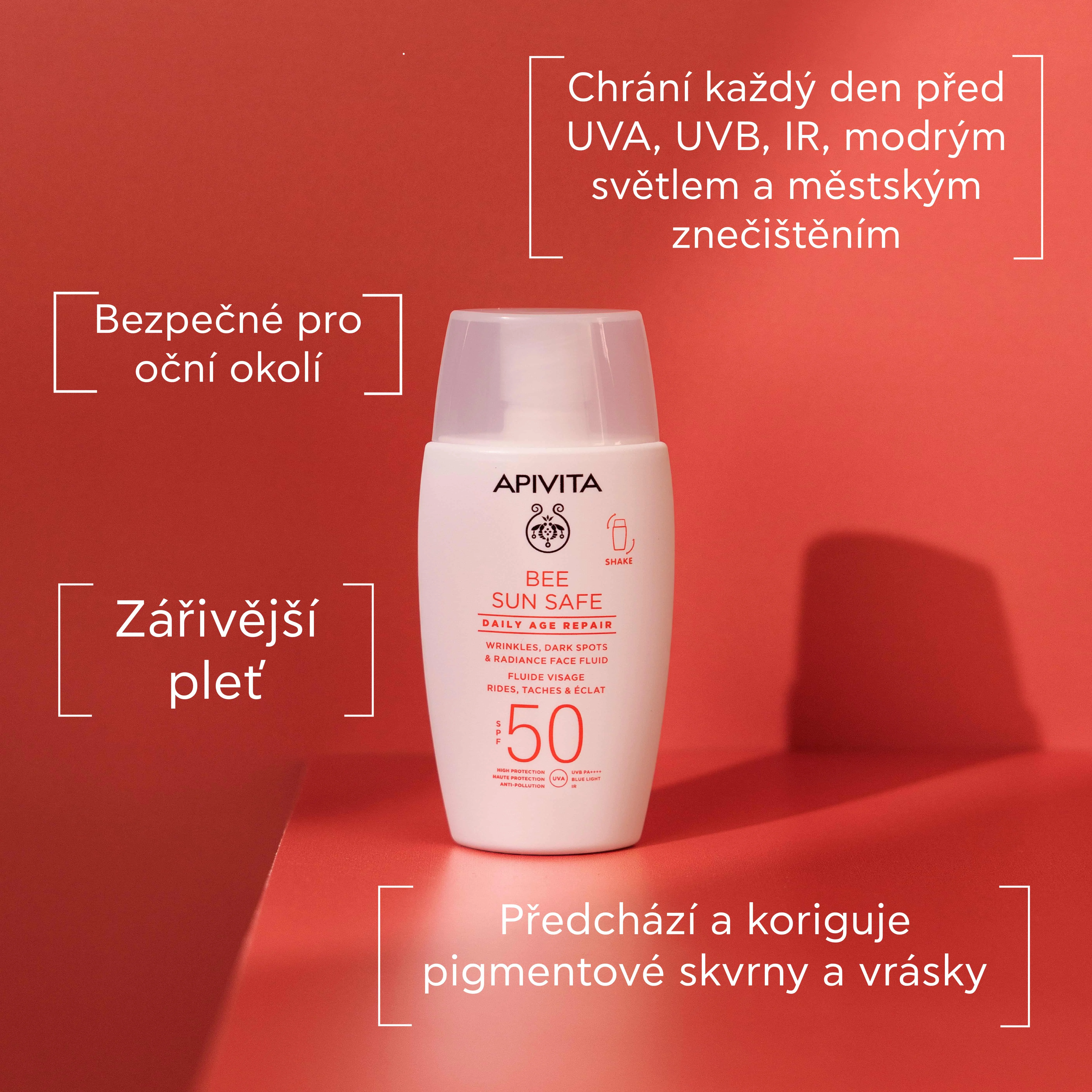 APIVITA Bee Sun Safe Daily Age Repair SPF50 pleťový fluid 50 ml