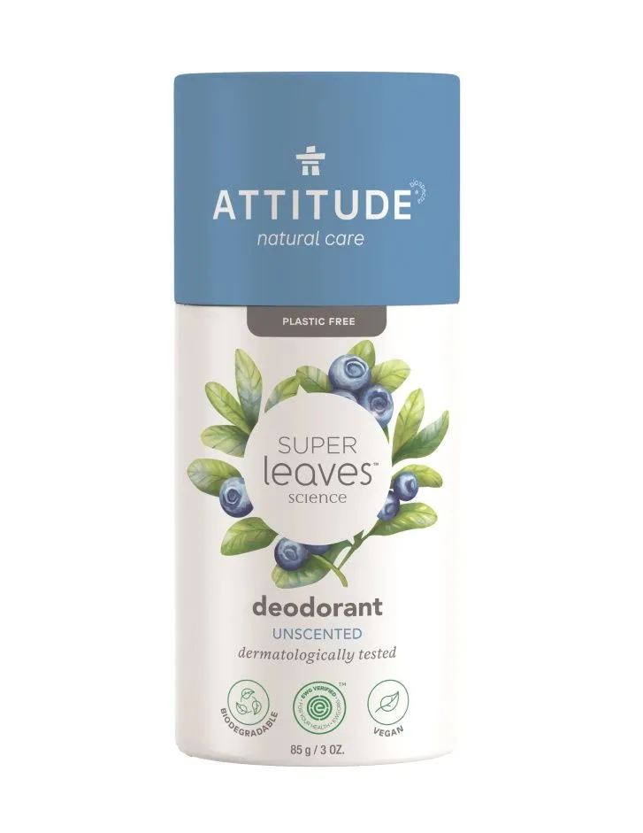ATTITUDE Super leaves Přírodní tuhý deodorant bez vůně