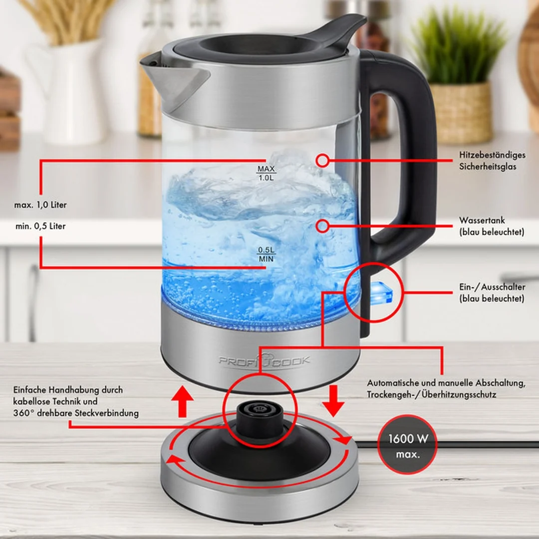ProfiCook WKS 1229 rychlovarná konvice 1L