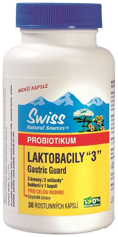 Swiss LAKTOBACILY 3 gastric guard 30 kapslí