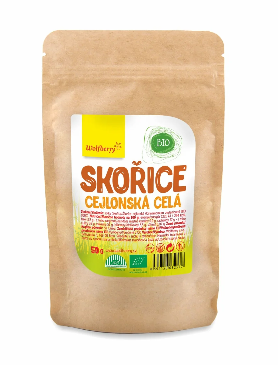 Wolfberry BIO Skořice cejlonská celá 50 g