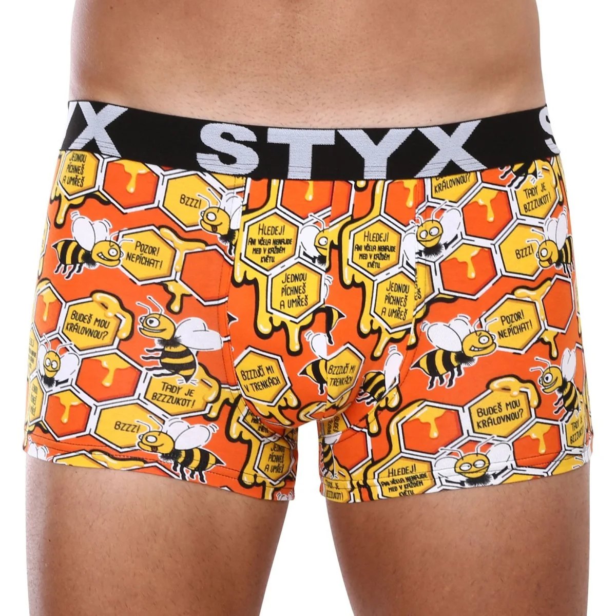 Styx 3PACK pánské boxerky art sportovní guma vícebarevné (3G13724) L