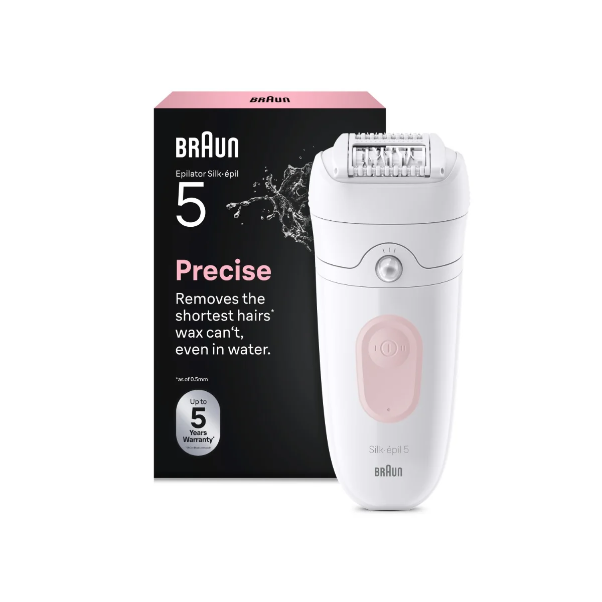 Braun Silképil 5 5000 epilátor světle růžový