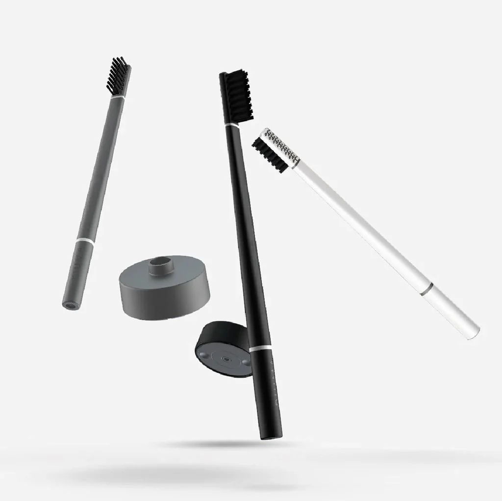 Piuma Zubní kartáček s vitamínem C Soft 1 ks Asphalt Grey