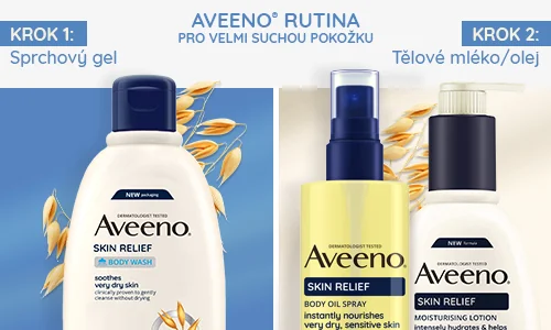 Aveeno, rutina pro velmi suchou pokožku