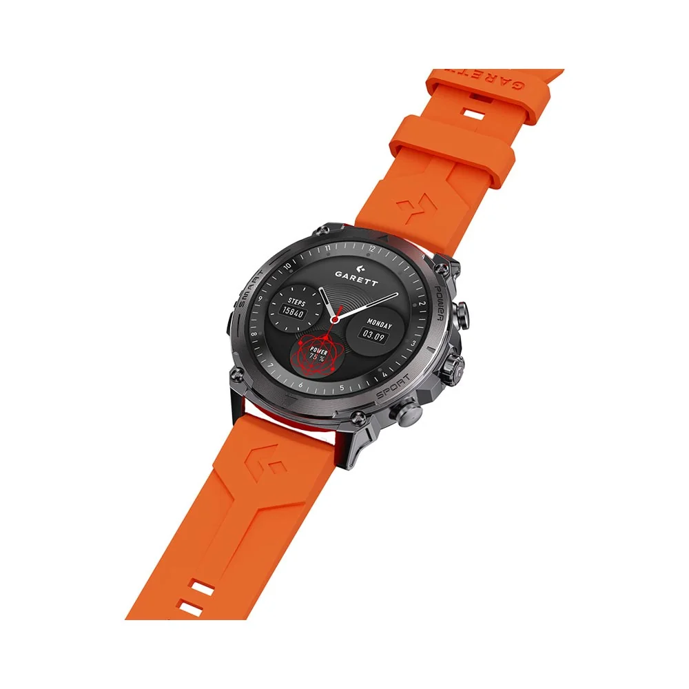 Garett Smartwatch Atom smart hodinky Black Steel