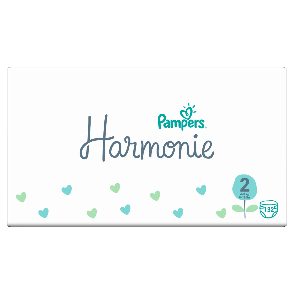 Pampers Harmonie vel. 2 4–8 kg dětské pleny 132 ks