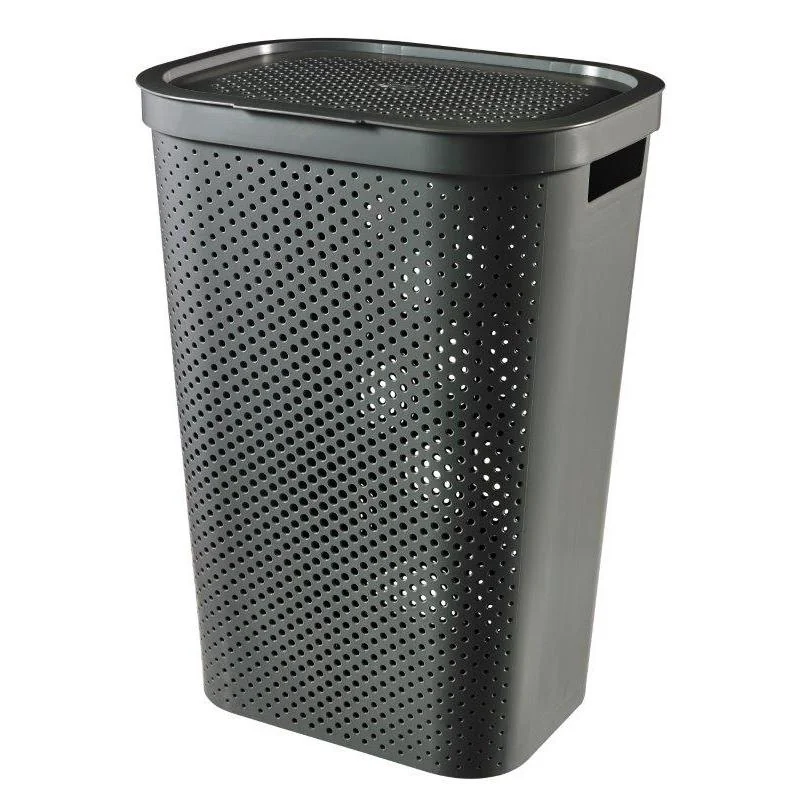 Curver Koš na prádlo Infinity Dots 60L grafitový