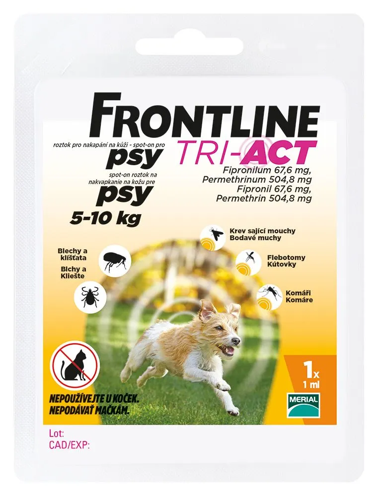 FRONTLINE TRI-ACT pro psy 5-10 kg (S) 1 pipeta