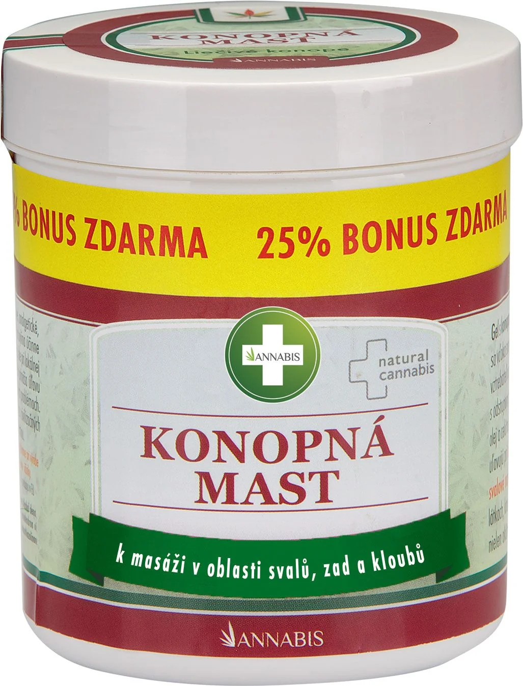 Annabis Konopná mast na klouby svaly záda 300 ml