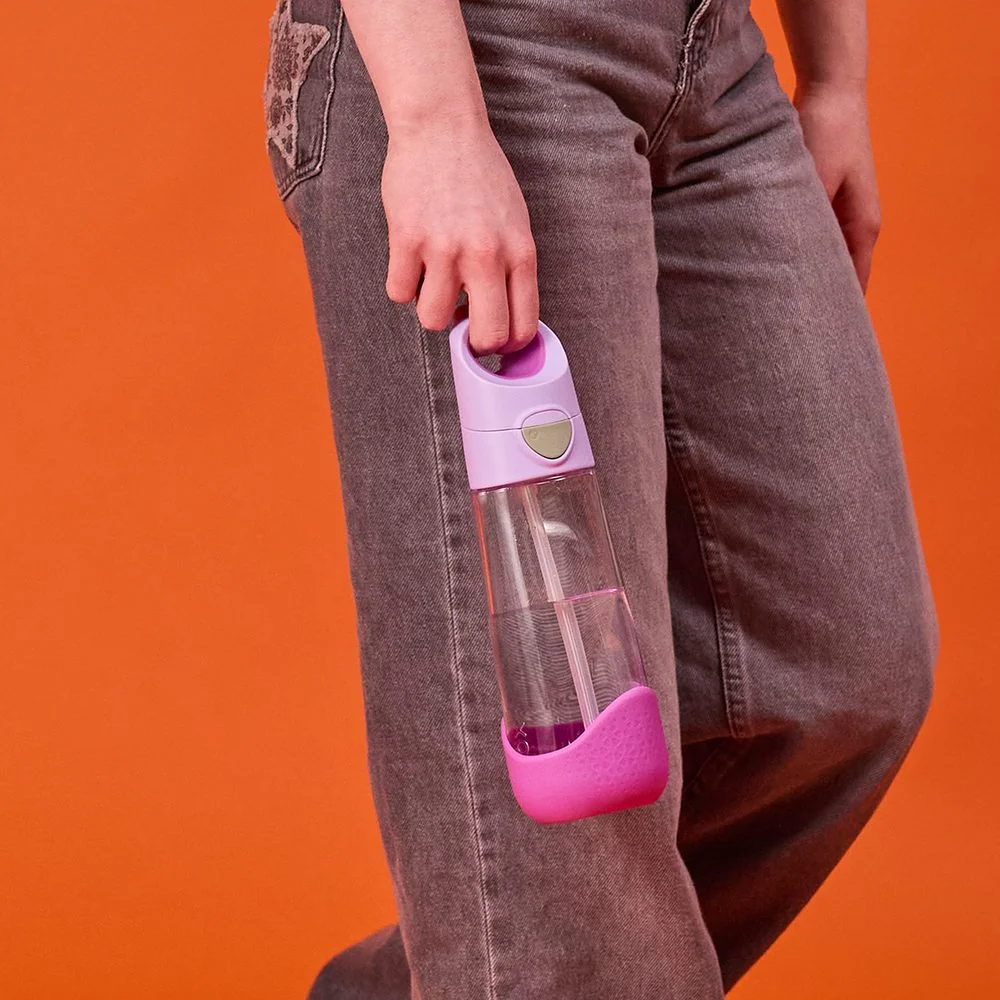 B.BOX Lahev na pití s brčkem 600 ml - sugar plum