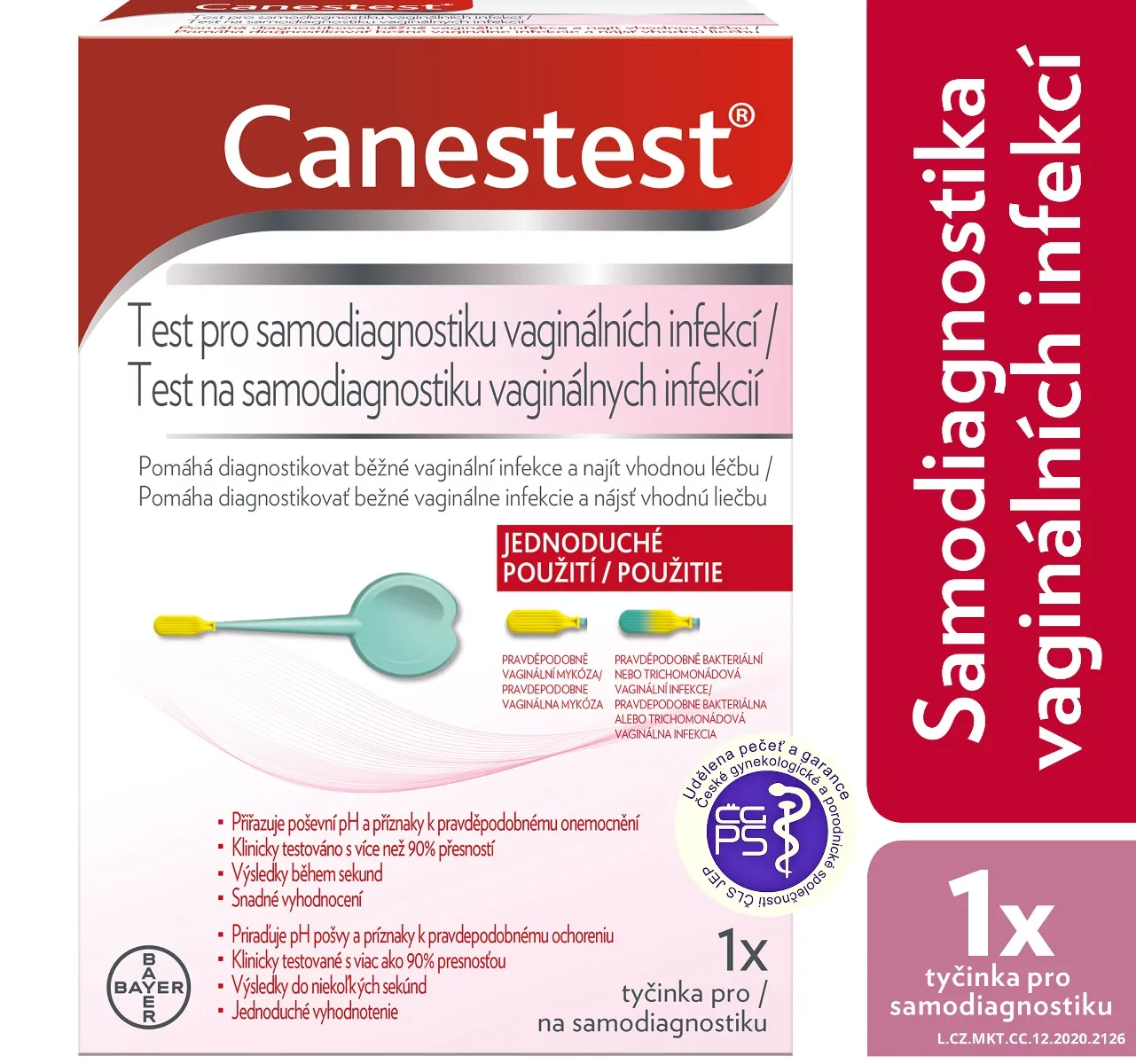 Canestest Test pro samodiagnostiku vaginálních infekcí 