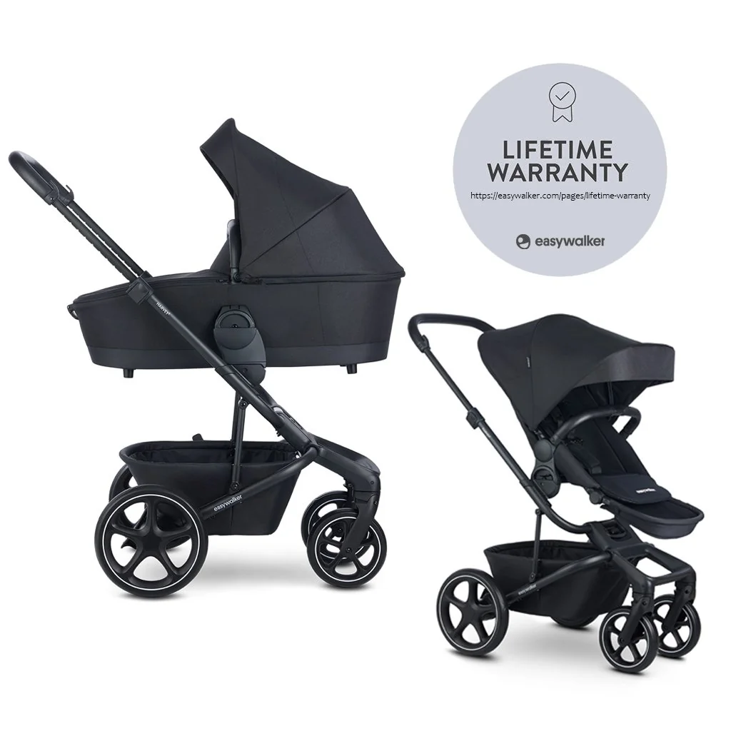 Easywalker Kočárek kombinovaný Harvey⁵ 2v1 Midnight Black LITE RWS