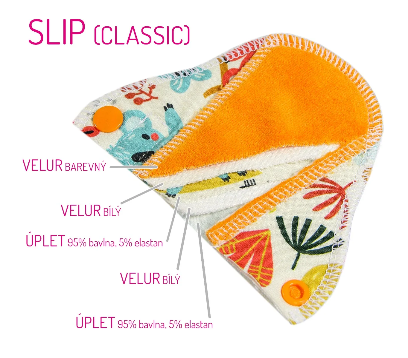 Petit Lulu Látková vložka SLIP/CLASSIC 3 ks kočky