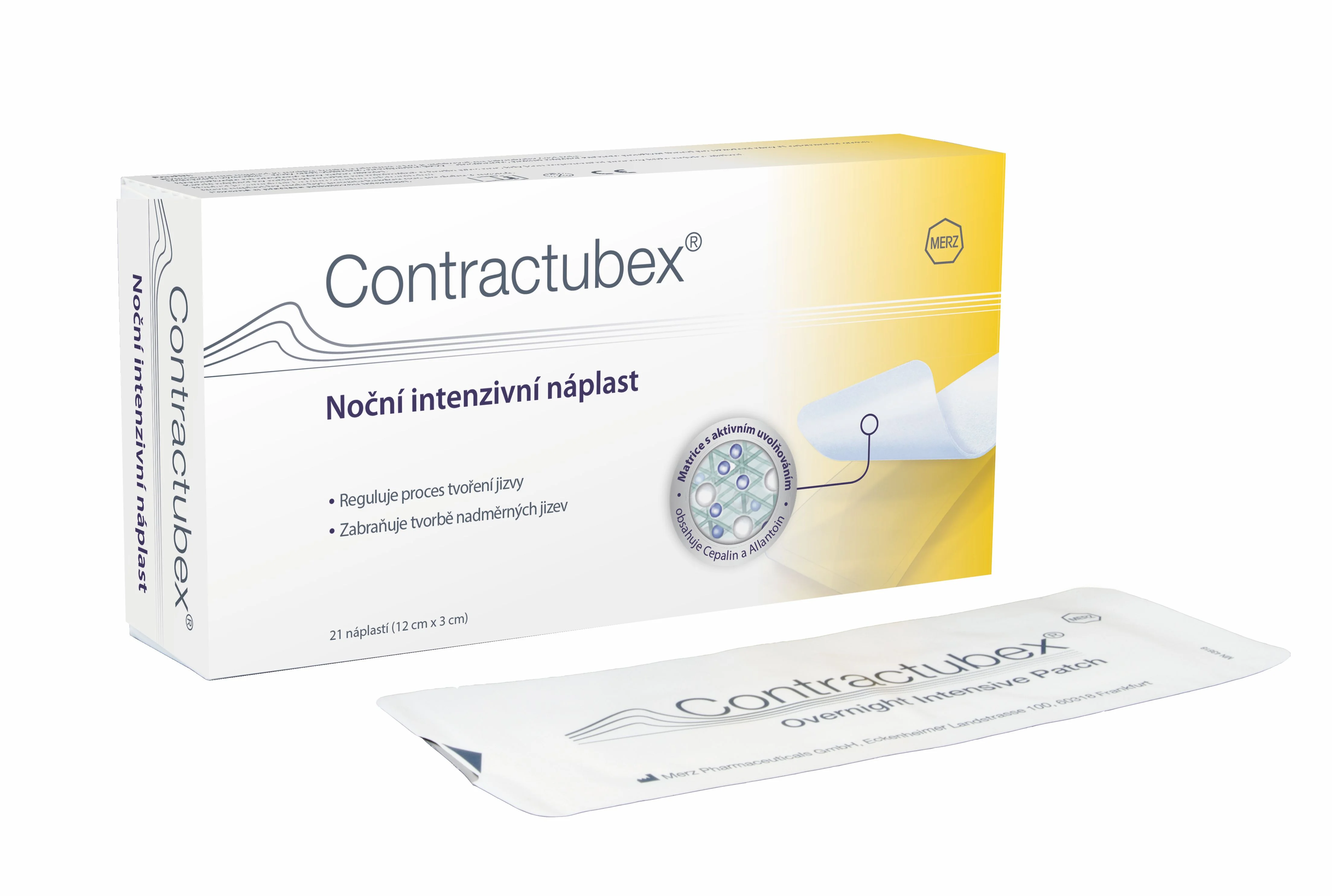 Contractubex 12 x 3 cm noční intenzivní náplast 21 ks