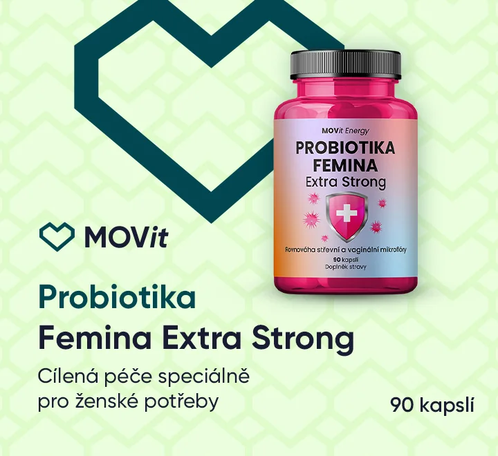 MOVit. Probiotika Femina Extra Strong. Cílená péče speciálně pro ženské potřeby. MOVit. Probiotika Femina Extra Strong. Cílená péče speciálně pro ženské potřeby.