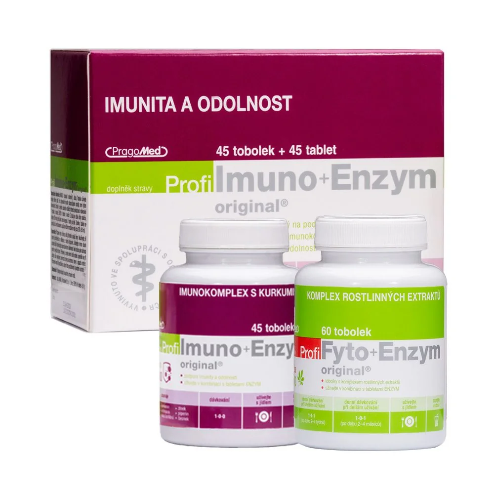 Pragomed Profi Imuno + Enzym 45 tobolek + 45 tablet
