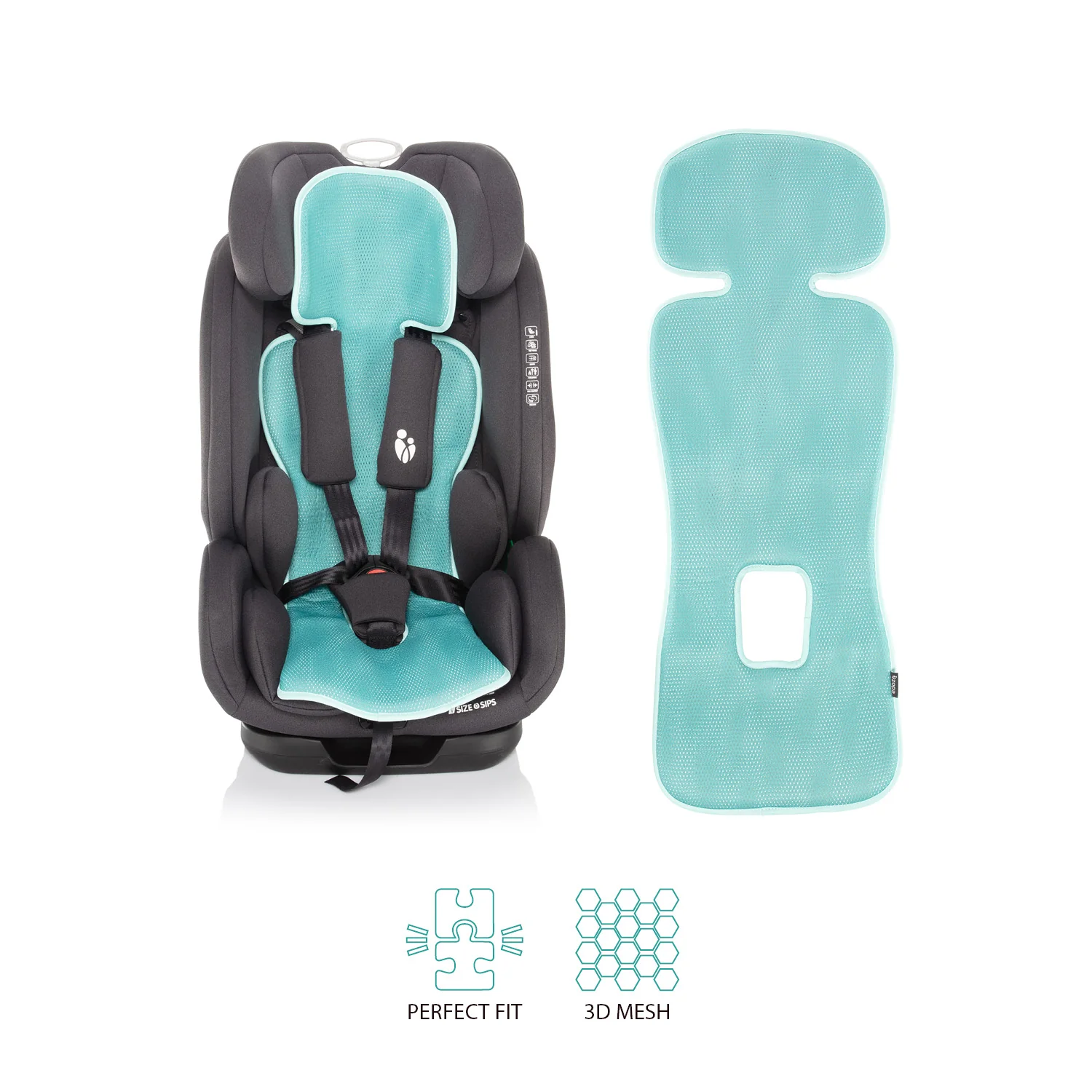 Zopa Prodyšná podložka do autosedačky Breeze sk. 1, Ice Grey 3
