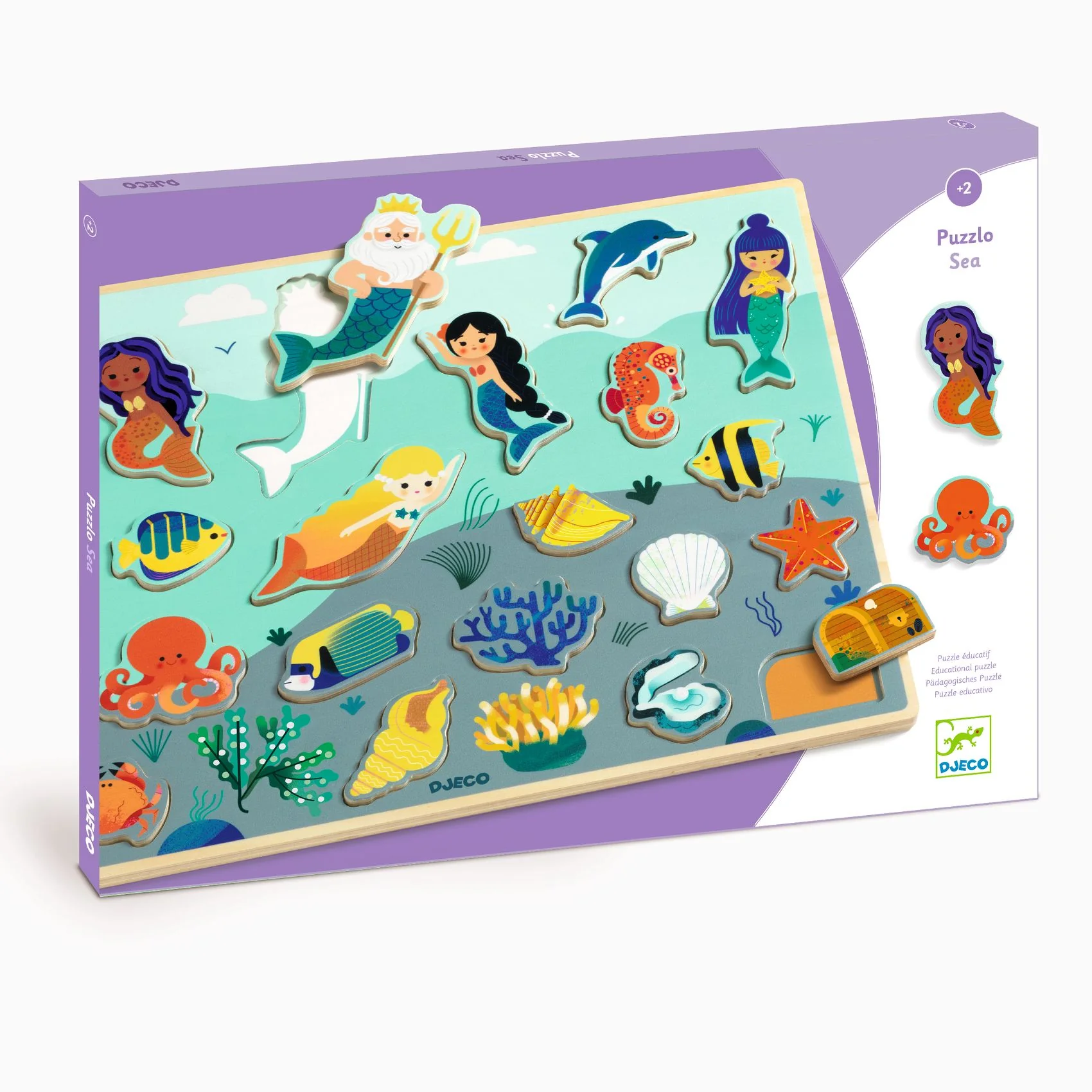Djeco Dřevěné Puzzlo Sea