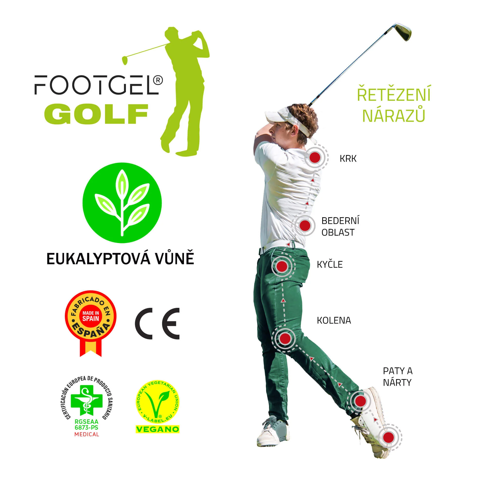 FOOTGEL Vložky do bot GOLF EU 41-46