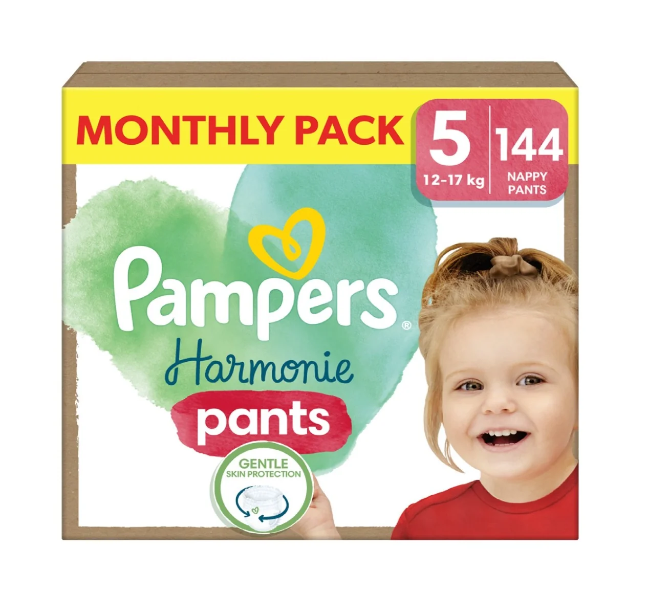 Pampers Harmonie vel. 5 12–17 kg kalhotkové plenky 144 ks
