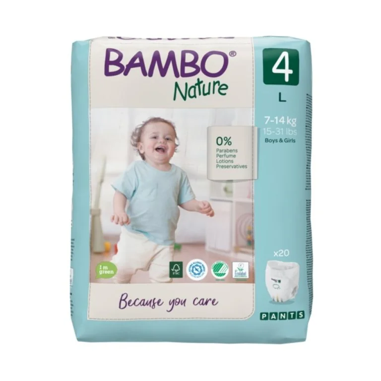 Bambo Nature Pants 4 L 7-14 kg tréninkové kalhotky 20 ks