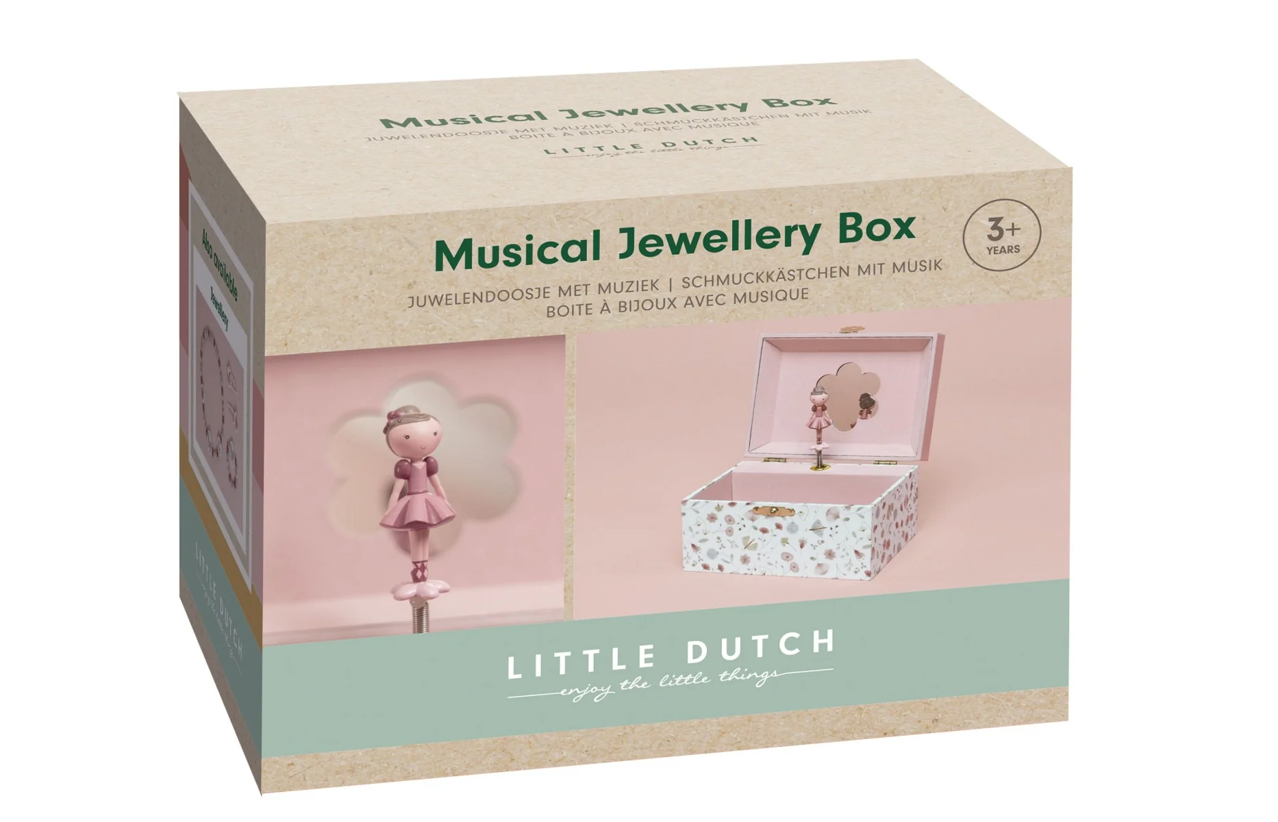 Little Dutch Hudební šperkovnice květiny a motýli 