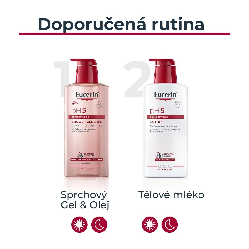 Eucerin Ph5 Zklidňující sprchový gel & olej 400 ml