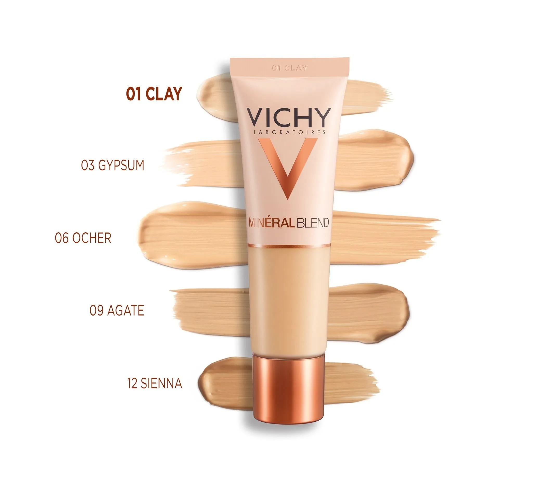 Vichy Minéral Blend odstín 01 Clay hydratační make-up 30 ml