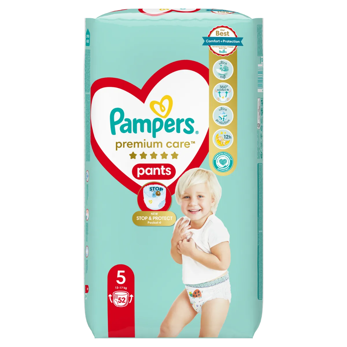 Pampers Premium Care Pants vel. 5 dětské plenkové kalhotky 52 ks