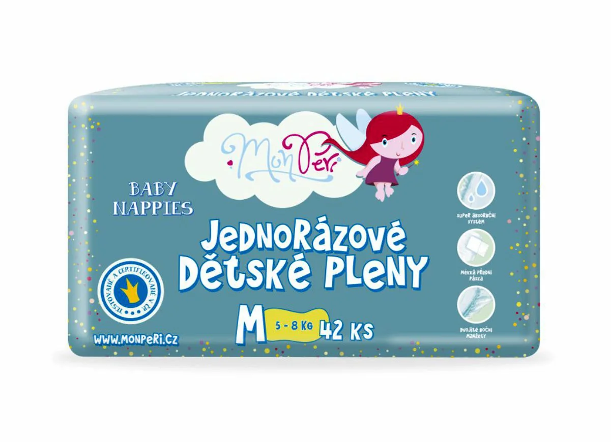 MonPeri Klasik M 5-8 kg dětské plenky 42 ks