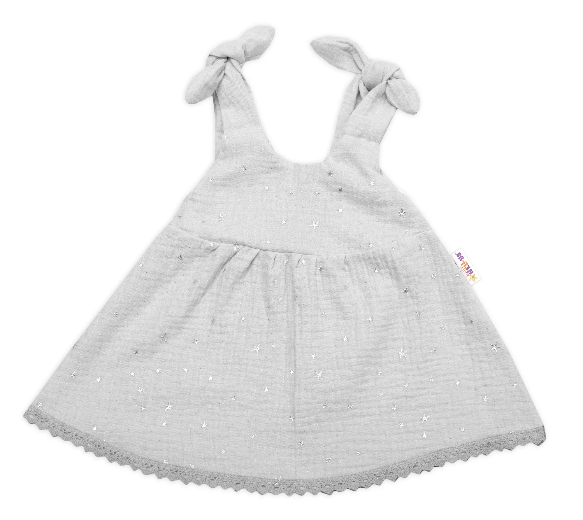 Baby Nellys Dětské letní mušelínové šatičky