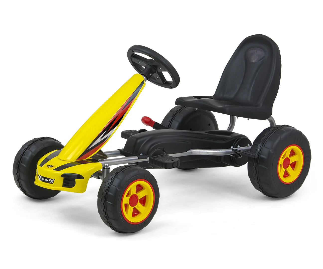 Milly Mally VIPER – dětská šlapací motokára (gokart) s ruční brzdou - žlutá