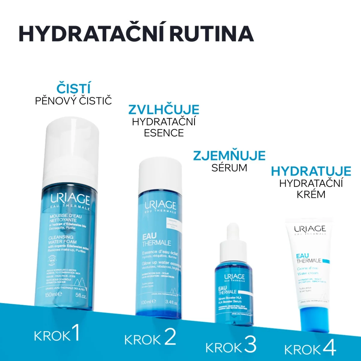 Uriage EAU Thermale Glow Up Water Essence rozjasňující esence 100 ml
