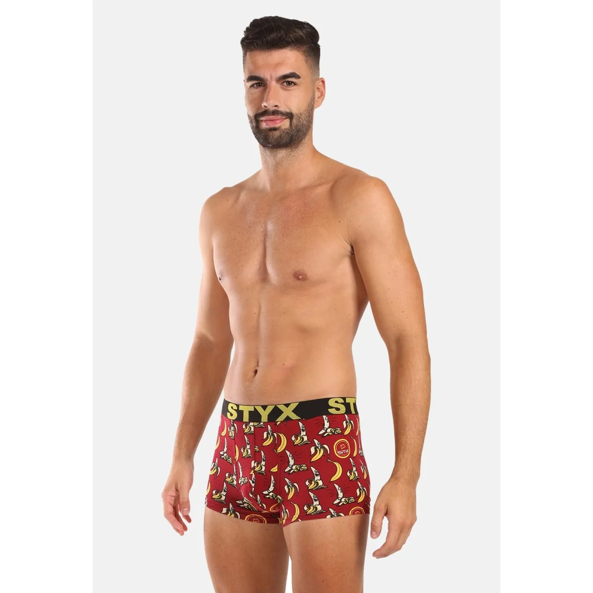Styx Pánské boxerky art sportovní guma banány (G1359) XL