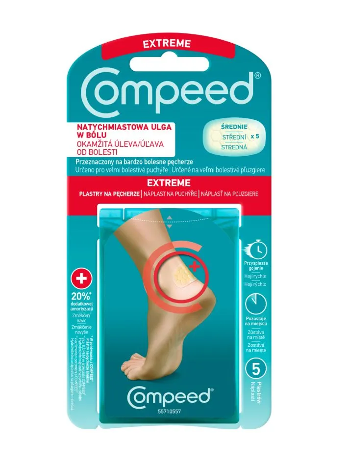 Compeed Náplast na puchýře sportovní – pata 5 ks