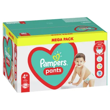 Pampers Pants vel. 4+ Mega Pack 10-15 kg plenkové kalhotky 102 ks