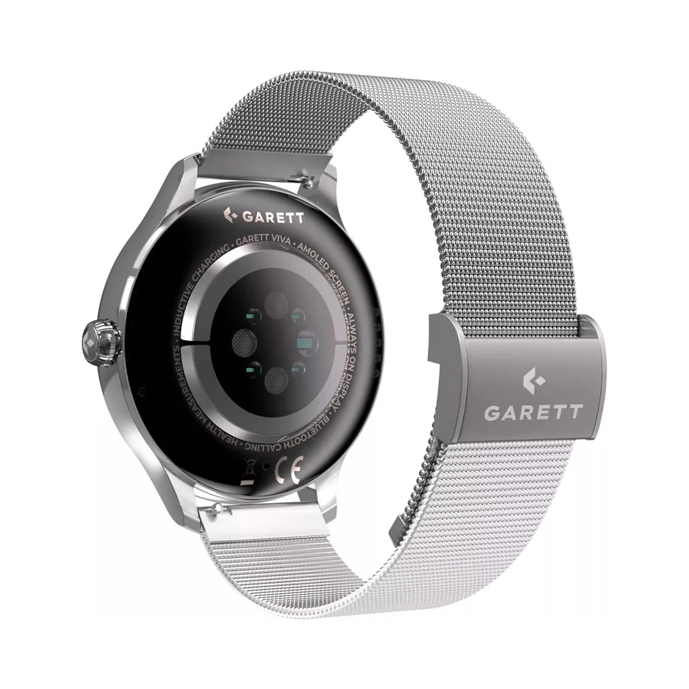 Garett Smartwatch chytré hodinky Viva silver steel