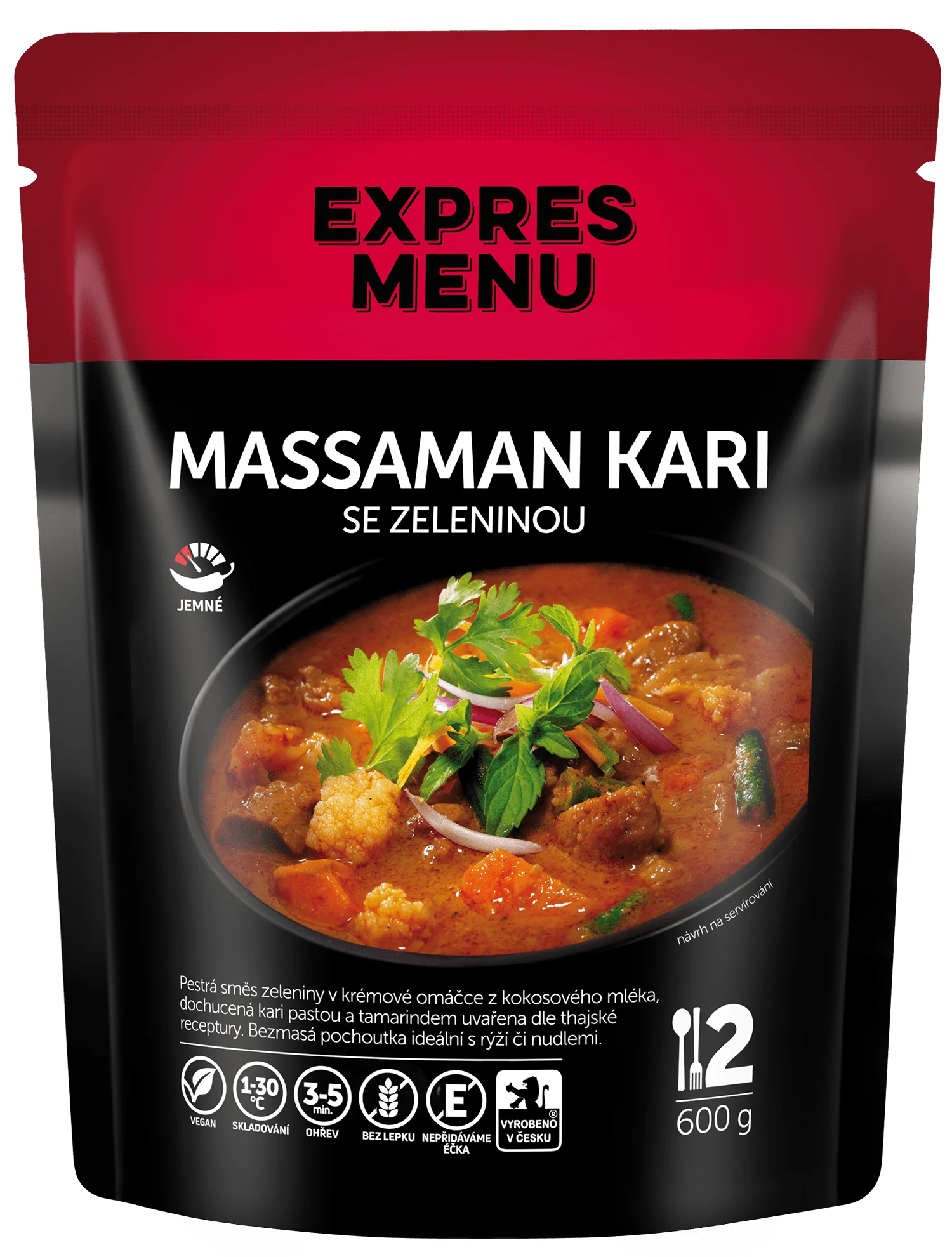 EXPRES MENU Massaman kari - Zeleninové thajské kari 600 g (2 porce)