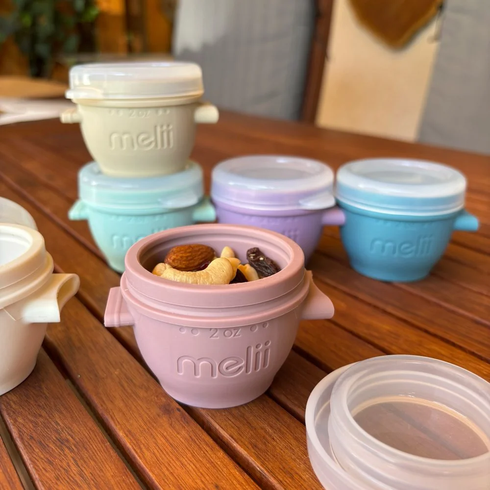 Melii Silikonové kelímky na potraviny Snap&Go 59 ml - 6ks - Luxe pastelové