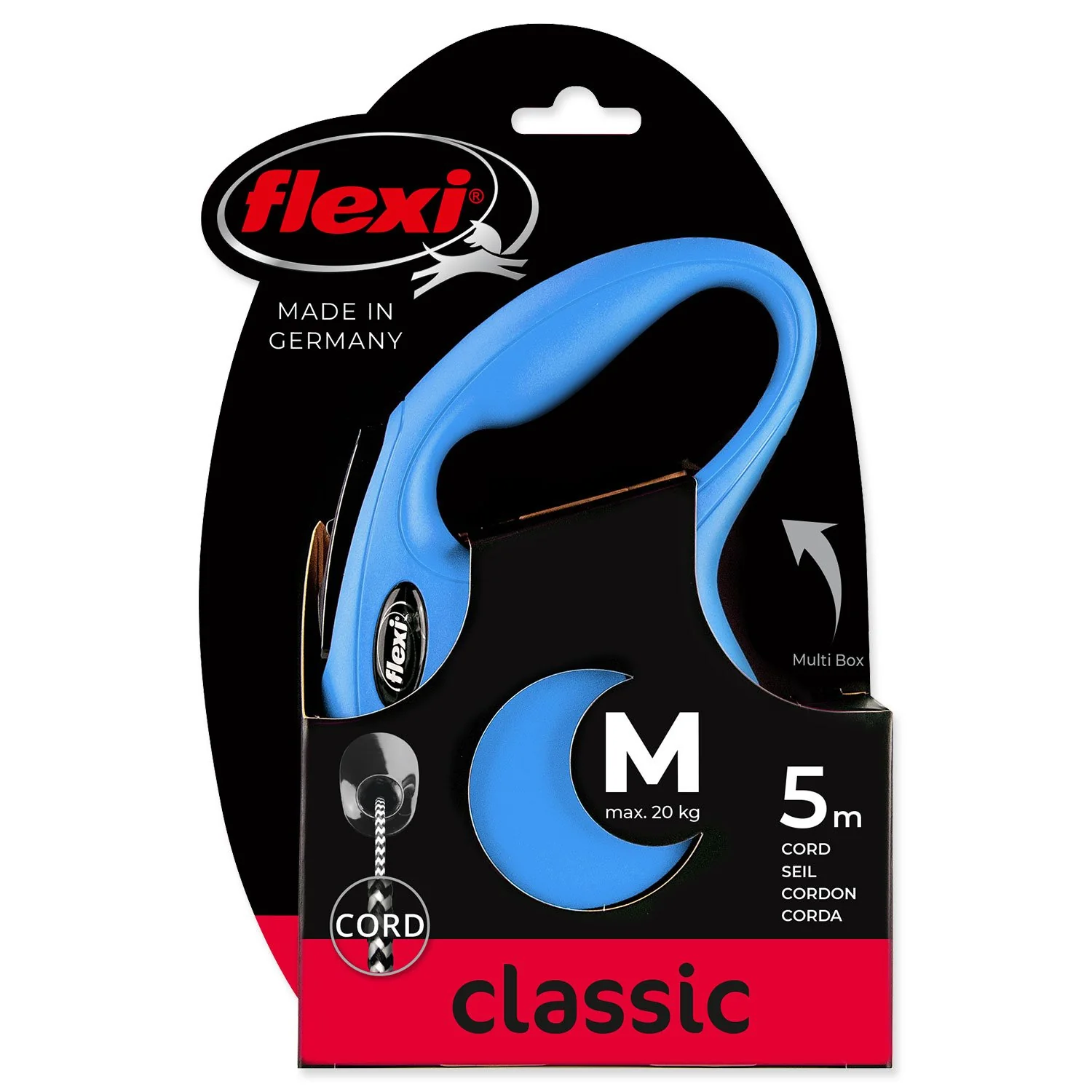 Flexi Vodítko Classic New lanko M modré 5m